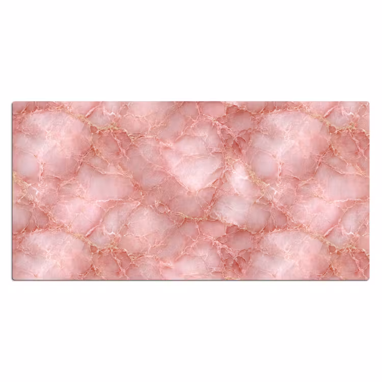 Bureau onderlegger - Roze - Kwarts - Goud - Marmer — 2