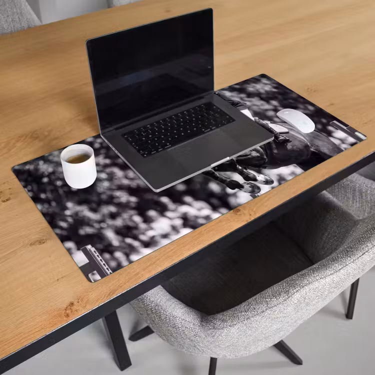 Bureau onderlegger - Springen - Paard - Zwart - Wit — 3
