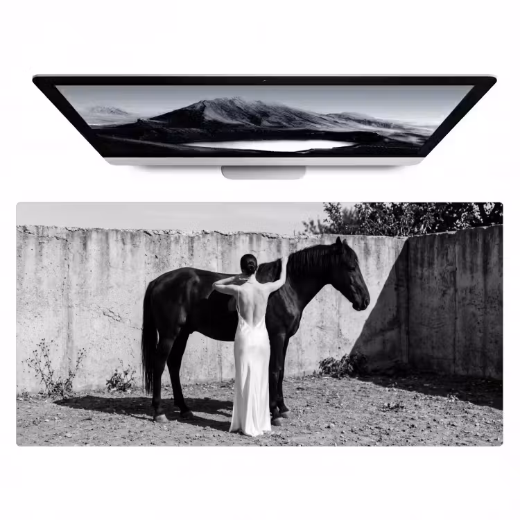 Bureau onderlegger - Vrouw - Paard - Artistiek — 1