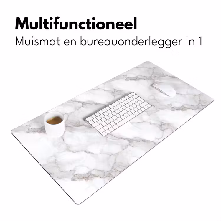 Bureau onderlegger - Wit - Marmer - Bruin — 7
