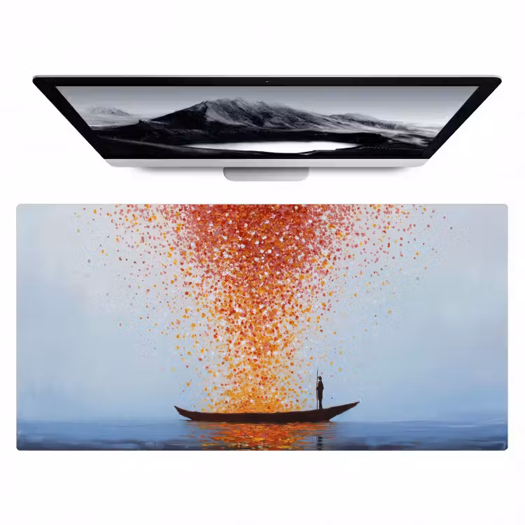Bureau onderlegger - Wolk - Confetti - Boot - Wateroppervlakte — 1
