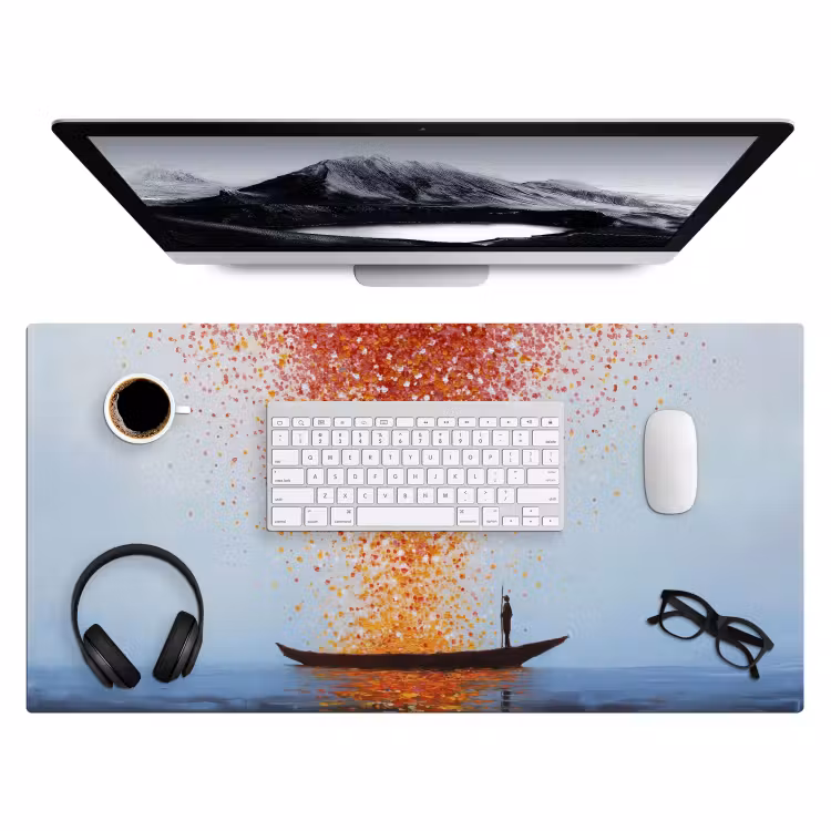 Bureau onderlegger - Wolk - Confetti - Boot - Wateroppervlakte — 4