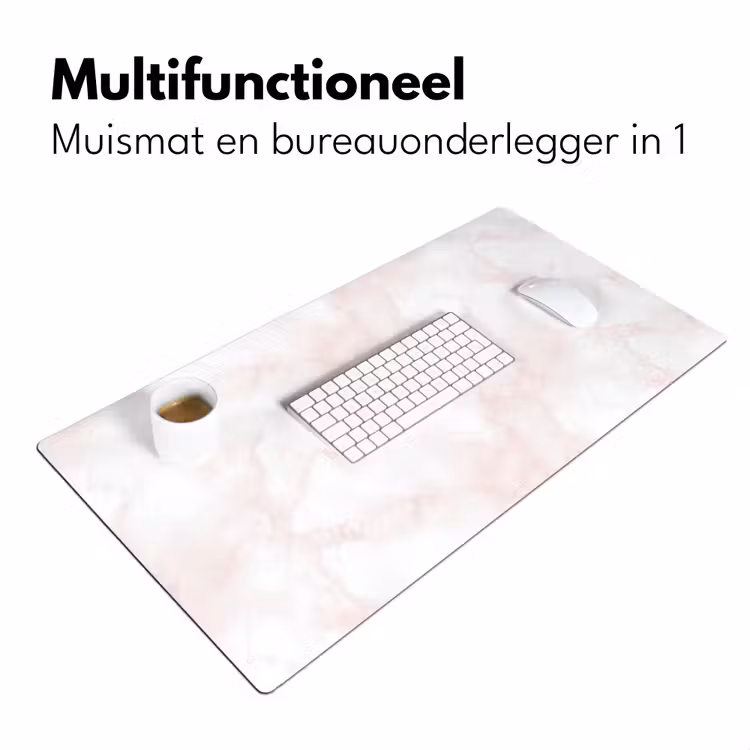 Bureau onderlegger - Wolkenstructuur - Roze - Marmer — 7