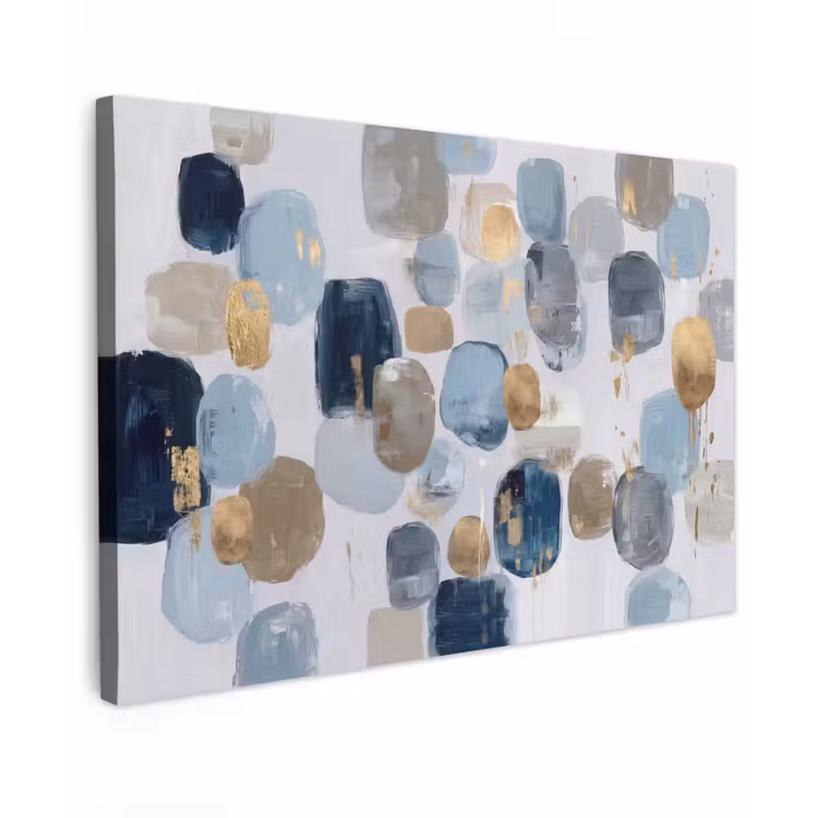 Canvas schilderij - Abstract - Goud - Vormen — 1