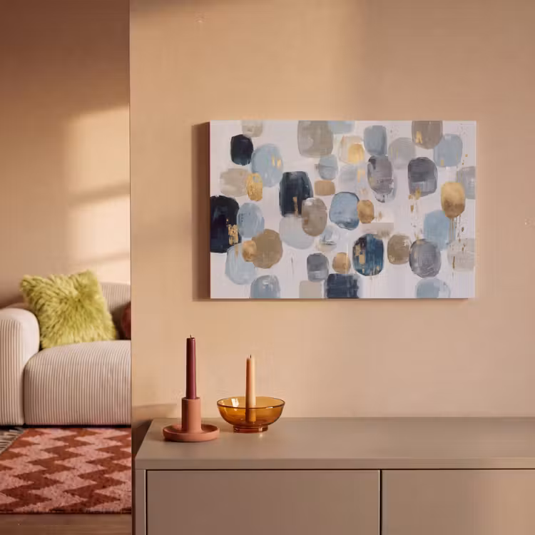 Canvas schilderij - Abstract - Goud - Vormen — 2