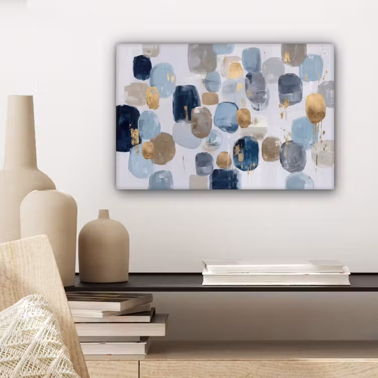 Canvas schilderij - Abstract - Goud - Vormen — 5