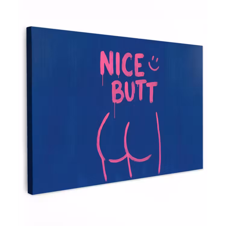 Canvas schilderij - Brutaal - Grappig - Blauw — 1