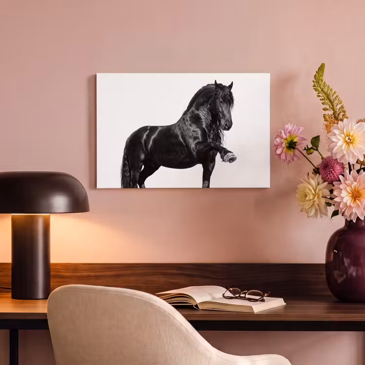 Canvas schilderij - Fries - Hengst - Modern — 4