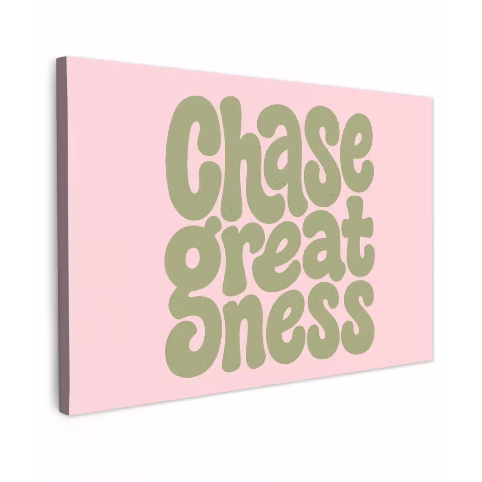 Canvas schilderij - Chase greatness - Groen - Roze - Retro — 1