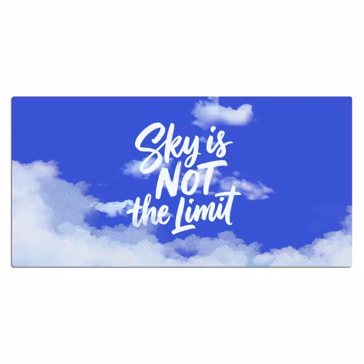 Bureau onderlegger - Sky is not the limit - Blauwe lucht - Wolken — 2