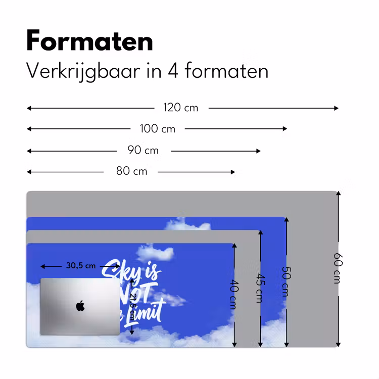 Bureau onderlegger - Sky is not the limit - Blauwe lucht - Wolken — 8