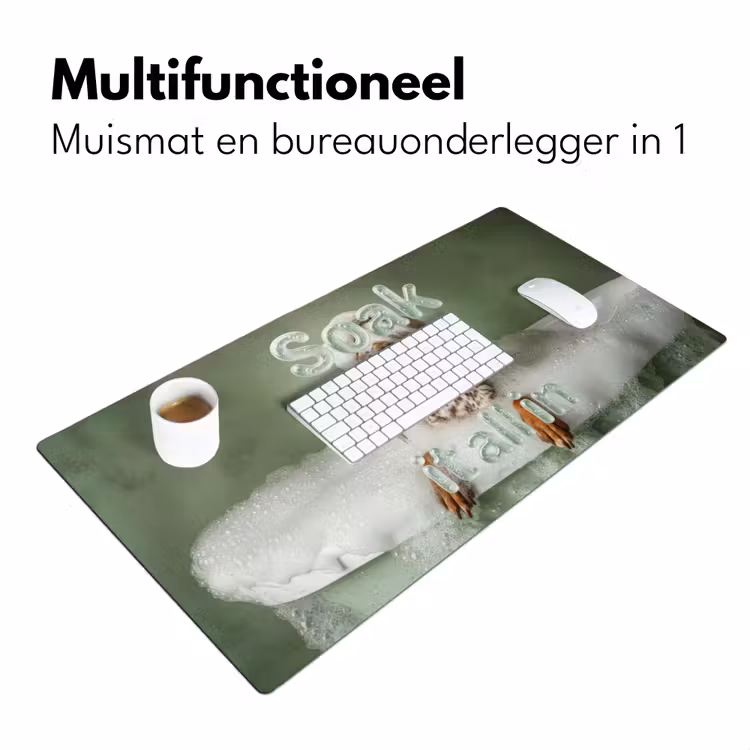 Bureau onderlegger - Soak it all in - Hond - Bad — 7