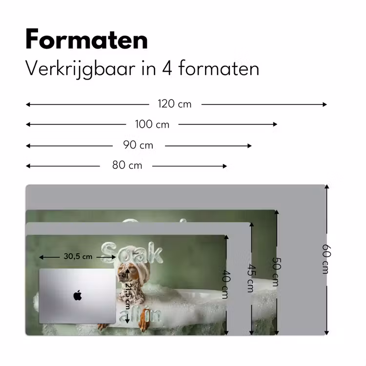 Bureau onderlegger - Soak it all in - Hond - Bad — 8