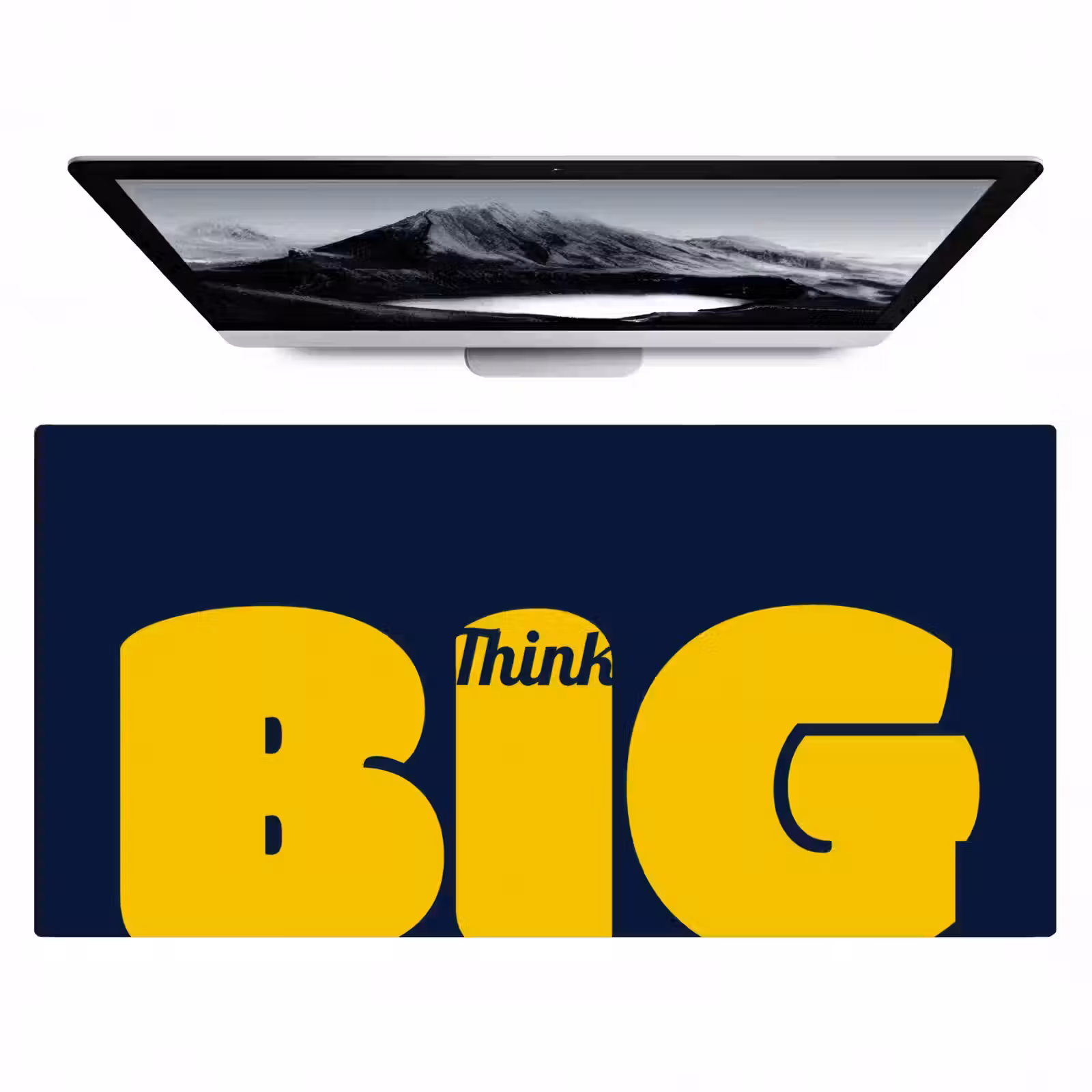 Bureau onderlegger - Think big - Blauw - Geel — 1