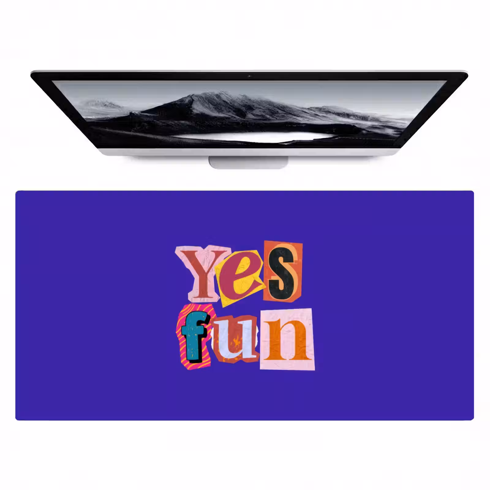 Bureau onderlegger - Yes fun - Kleurrijk - Collage-stijl — 1
