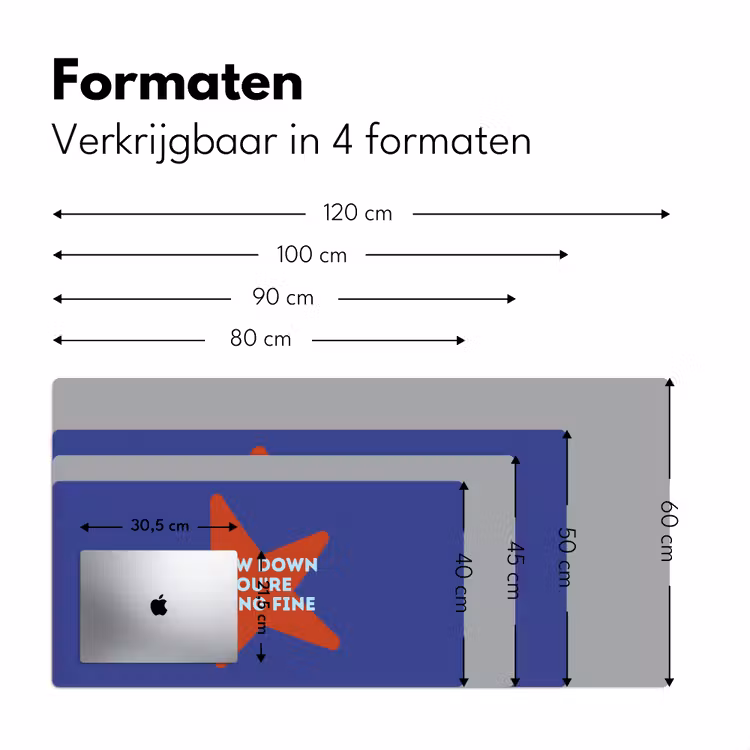 Bureau onderlegger - Slow down you're doing fine - Ster - Blauw — 8