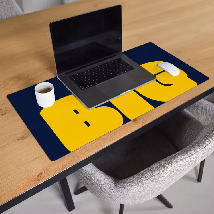 Bureau onderlegger - Think big - Blauw - Geel — 3