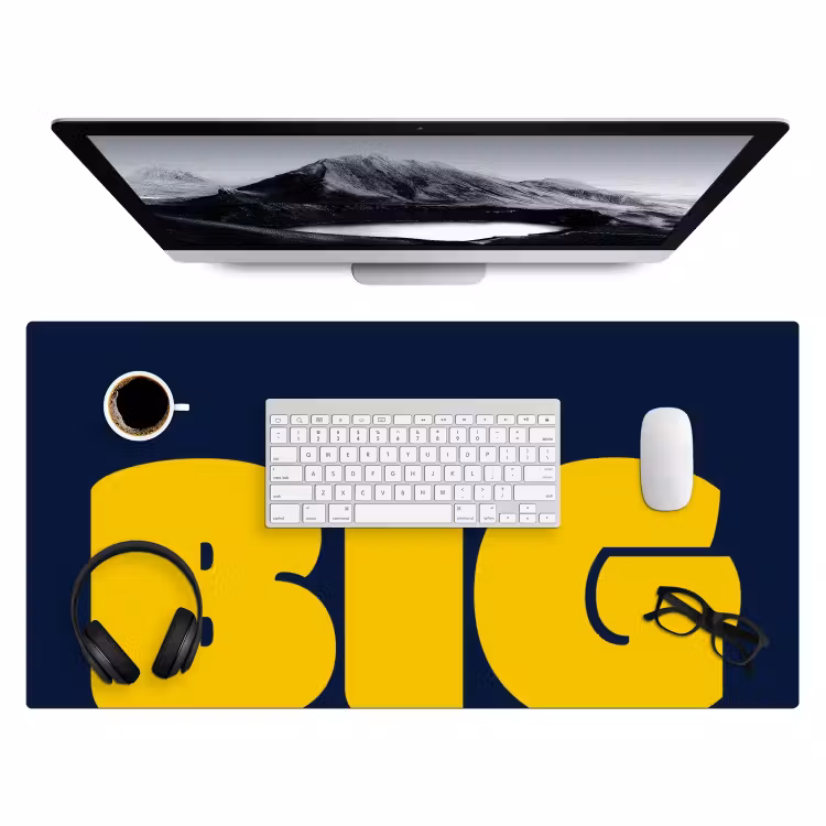 Bureau onderlegger - Think big - Blauw - Geel — 4