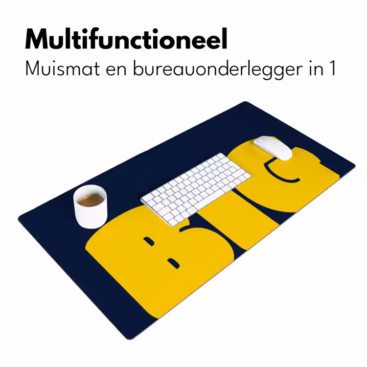 Bureau onderlegger - Think big - Blauw - Geel — 7