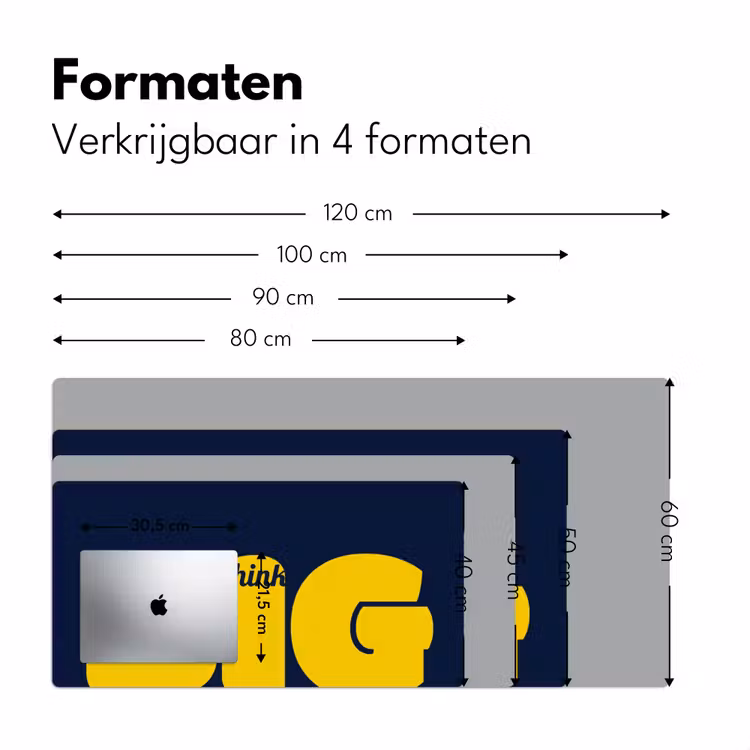 Bureau onderlegger - Think big - Blauw - Geel — 8