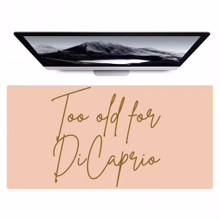 Bureau onderlegger - Too old for dicaprio - Roze - Groen — 1