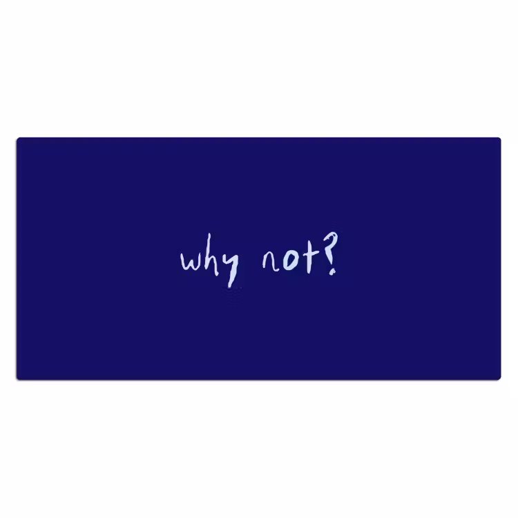 Bureau onderlegger - Why not - Blauw - Handgeschreven — 2