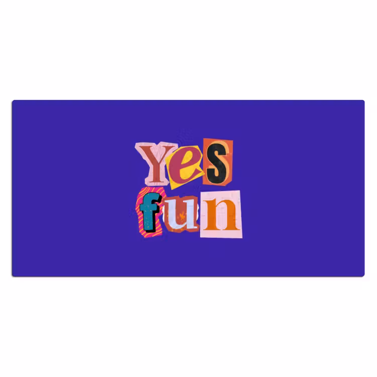 Bureau onderlegger - Yes fun - Kleurrijk - Collage-stijl — 2