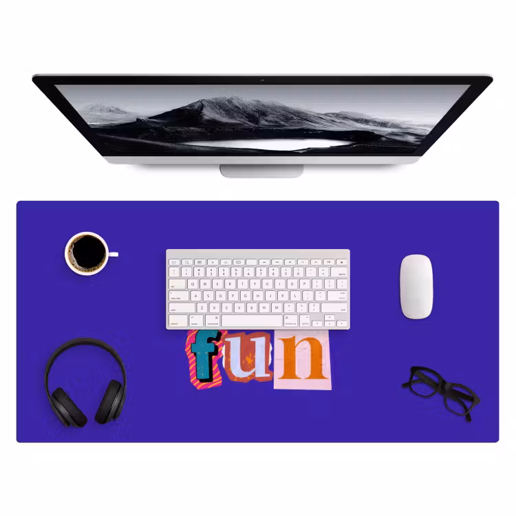 Bureau onderlegger - Yes fun - Kleurrijk - Collage-stijl — 4