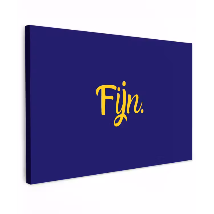 Canvas schilderij - Blauw - Geel - Fijn — 1