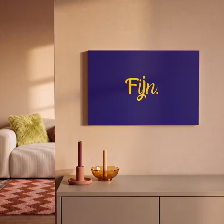 Canvas schilderij - Blauw - Geel - Fijn — 2