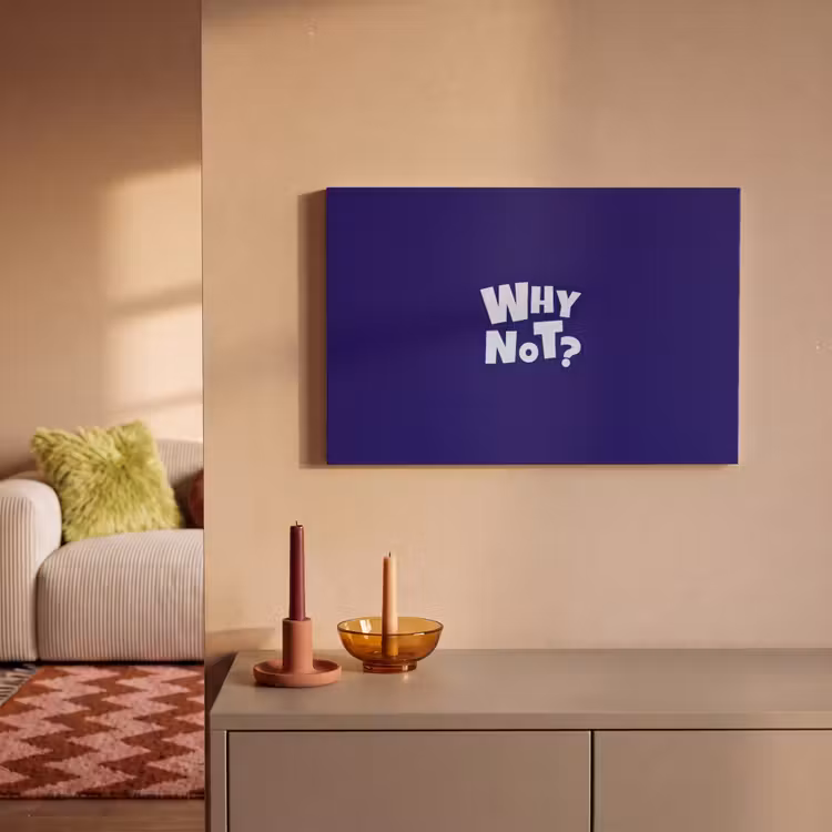 Canvas schilderij - Blauw - Why not - Minimalistisch — 2