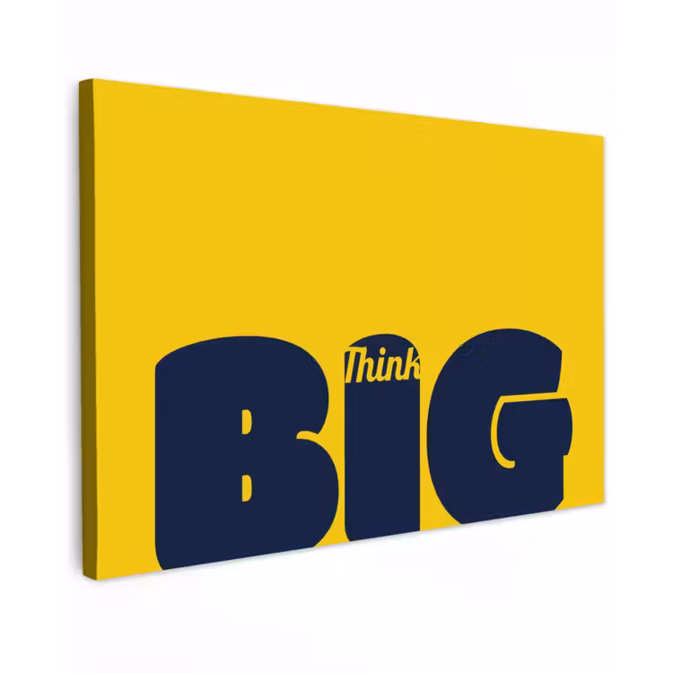 Canvas schilderij - Geel - Think big - Grafisch — 1