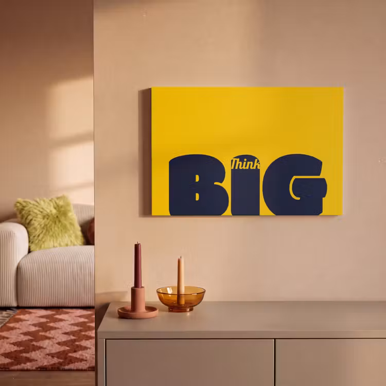 Canvas schilderij - Geel - Think big - Grafisch — 2