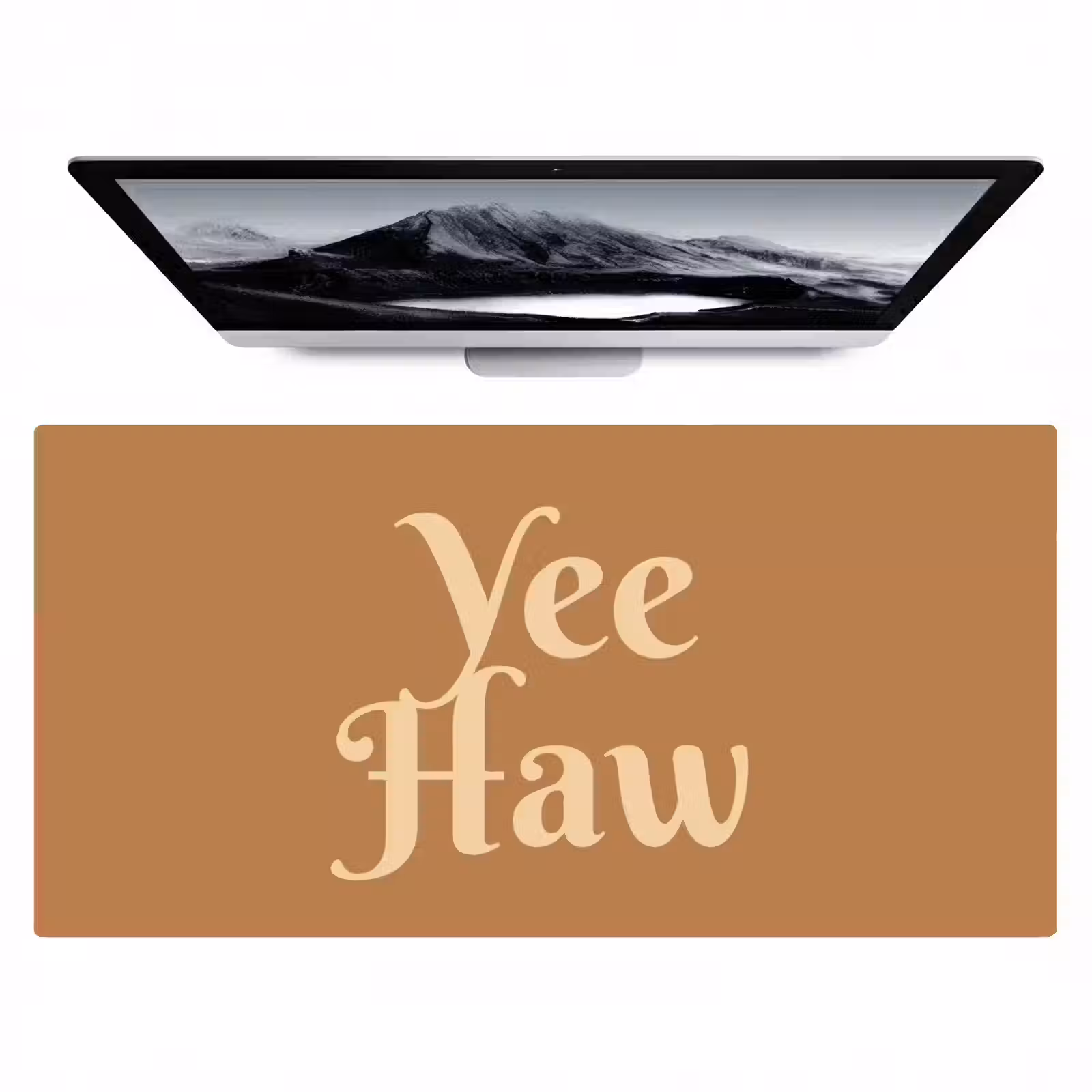 Bureau onderlegger - Yee haw - Bruin - Minimalistisch — 1