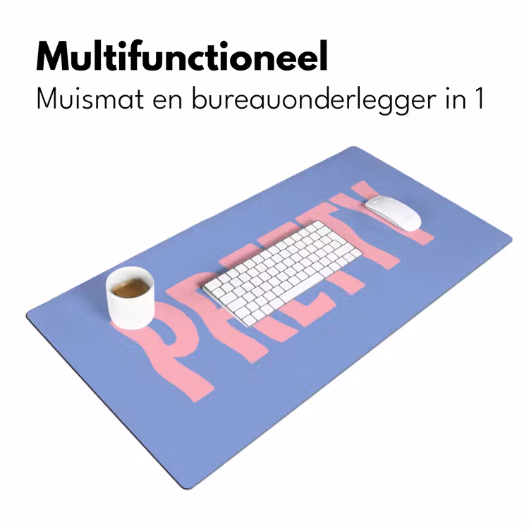 Bureau onderlegger - Pretty - Roze - Blauw - Golvend — 7