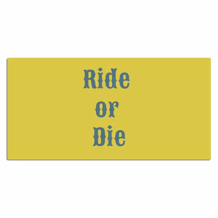 Bureau onderlegger - Ride or die - Geel - Blauw — 2