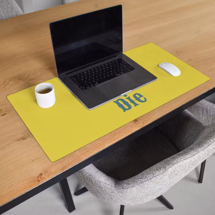 Bureau onderlegger - Ride or die - Geel - Blauw — 3