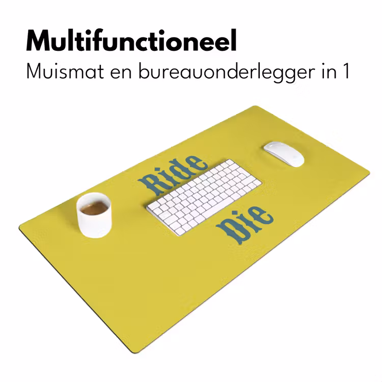Bureau onderlegger - Ride or die - Geel - Blauw — 7