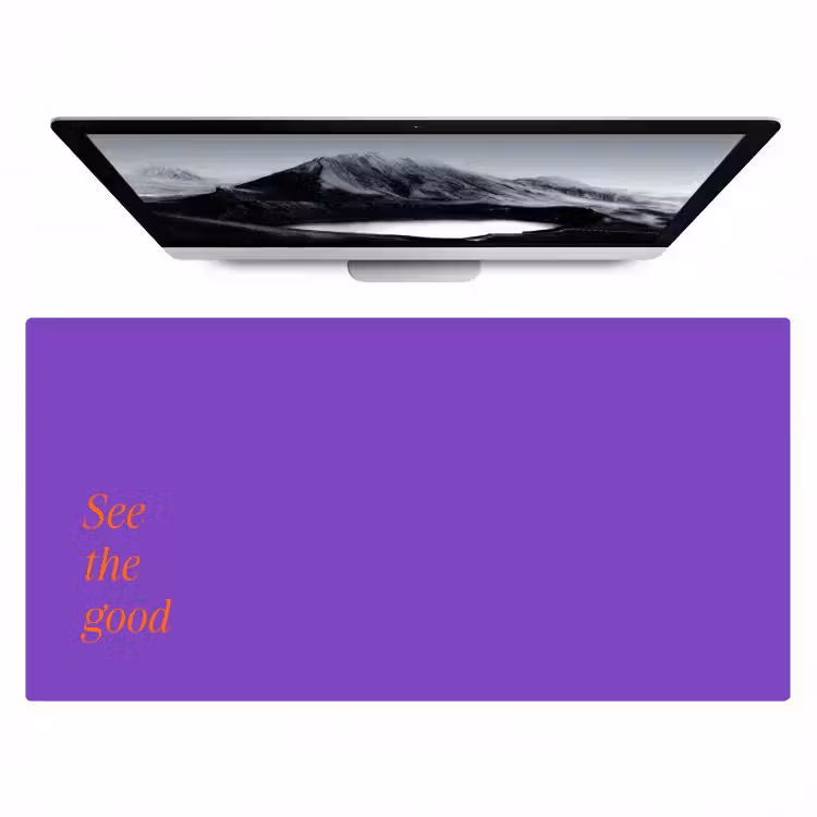 Bureau onderlegger - See the good - Oranje - Paars — 1