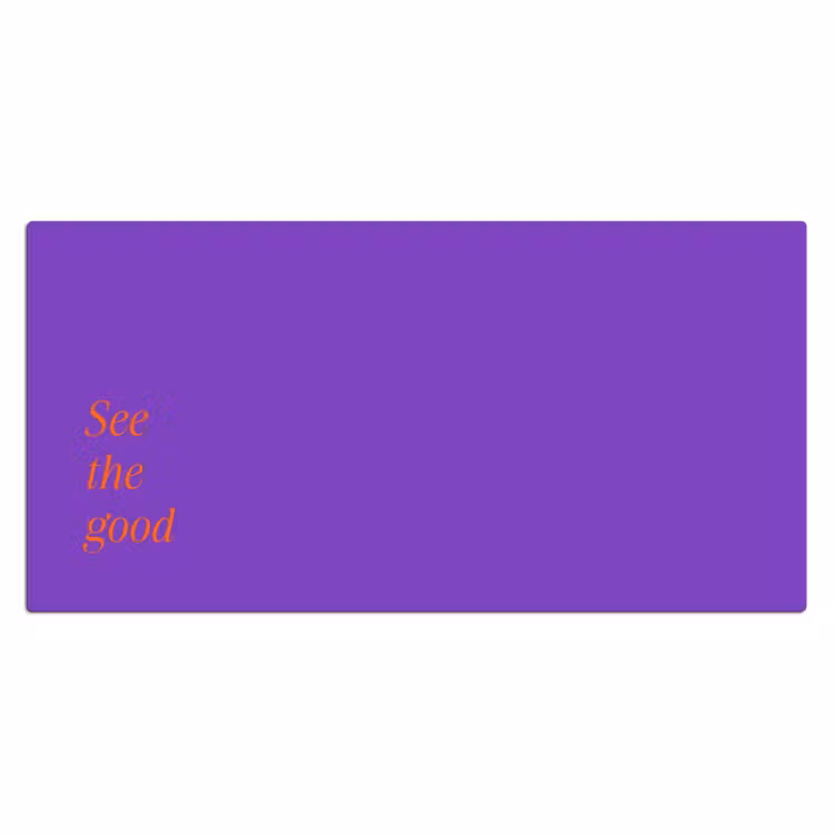 Bureau onderlegger - See the good - Oranje - Paars — 2