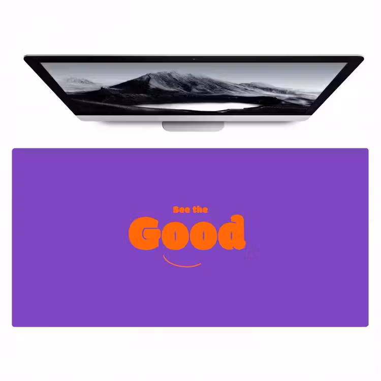Bureau onderlegger - See the good - Oranje - Paars - Smiley — 1