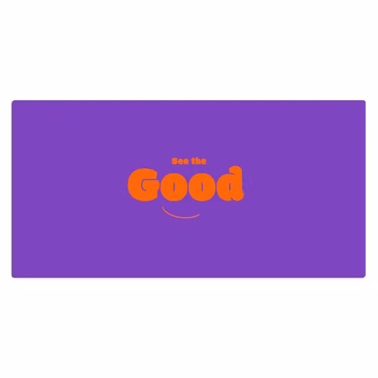 Bureau onderlegger - See the good - Oranje - Paars - Smiley — 2