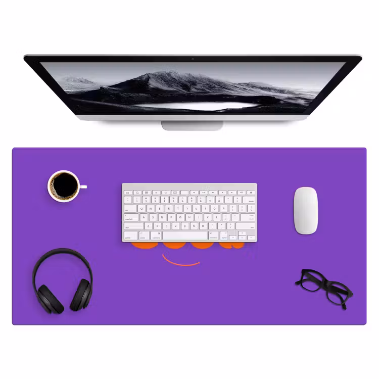 Bureau onderlegger - See the good - Oranje - Paars - Smiley — 4
