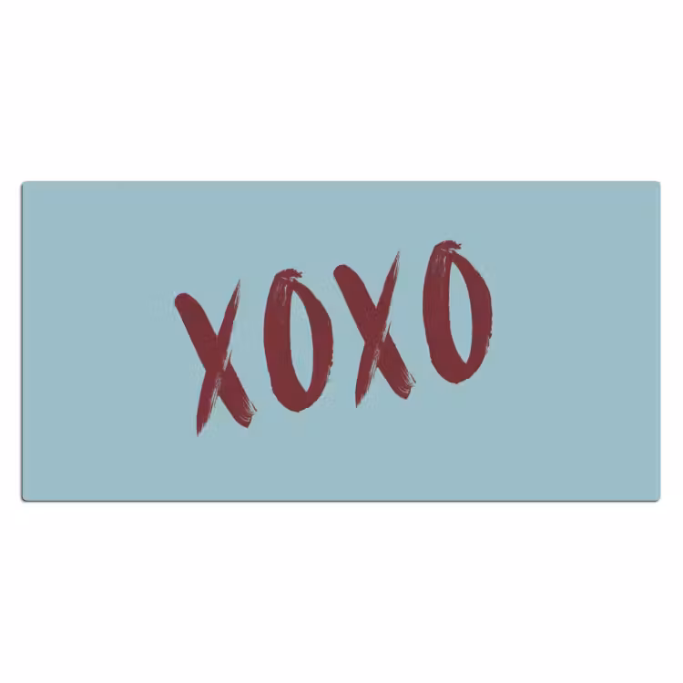 Bureau onderlegger - XOXO - Blauw - Rood — 2
