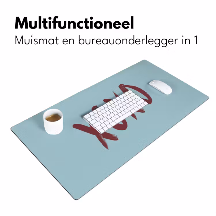Bureau onderlegger - XOXO - Blauw - Rood — 7