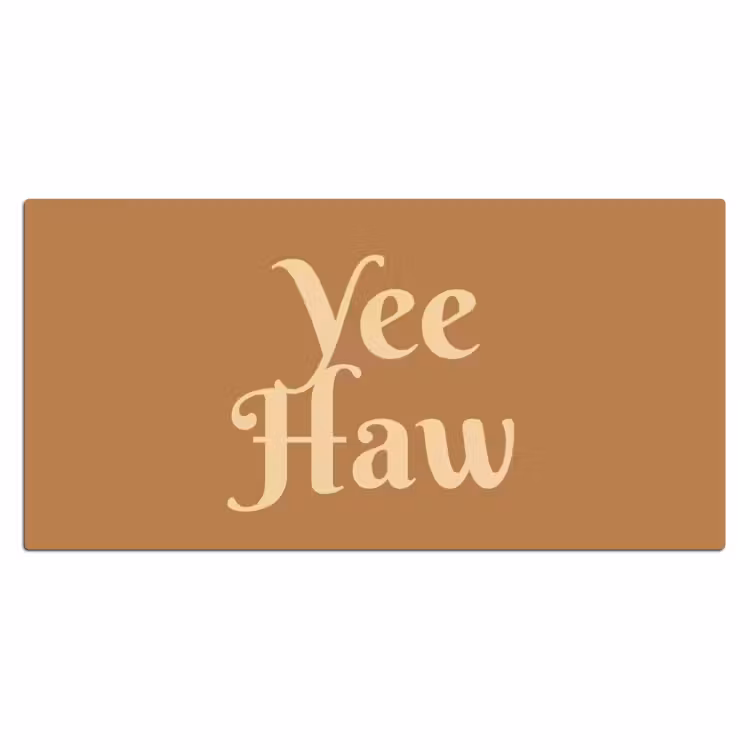 Bureau onderlegger - Yee haw - Bruin - Minimalistisch — 2