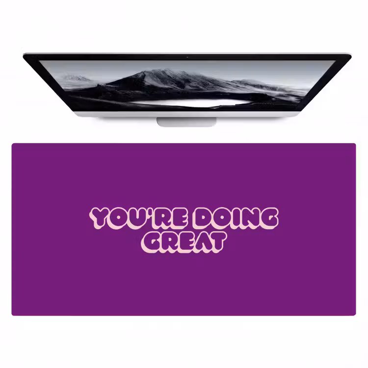 Bureau onderlegger - You're doing great - Paars - Bubble letters — 1
