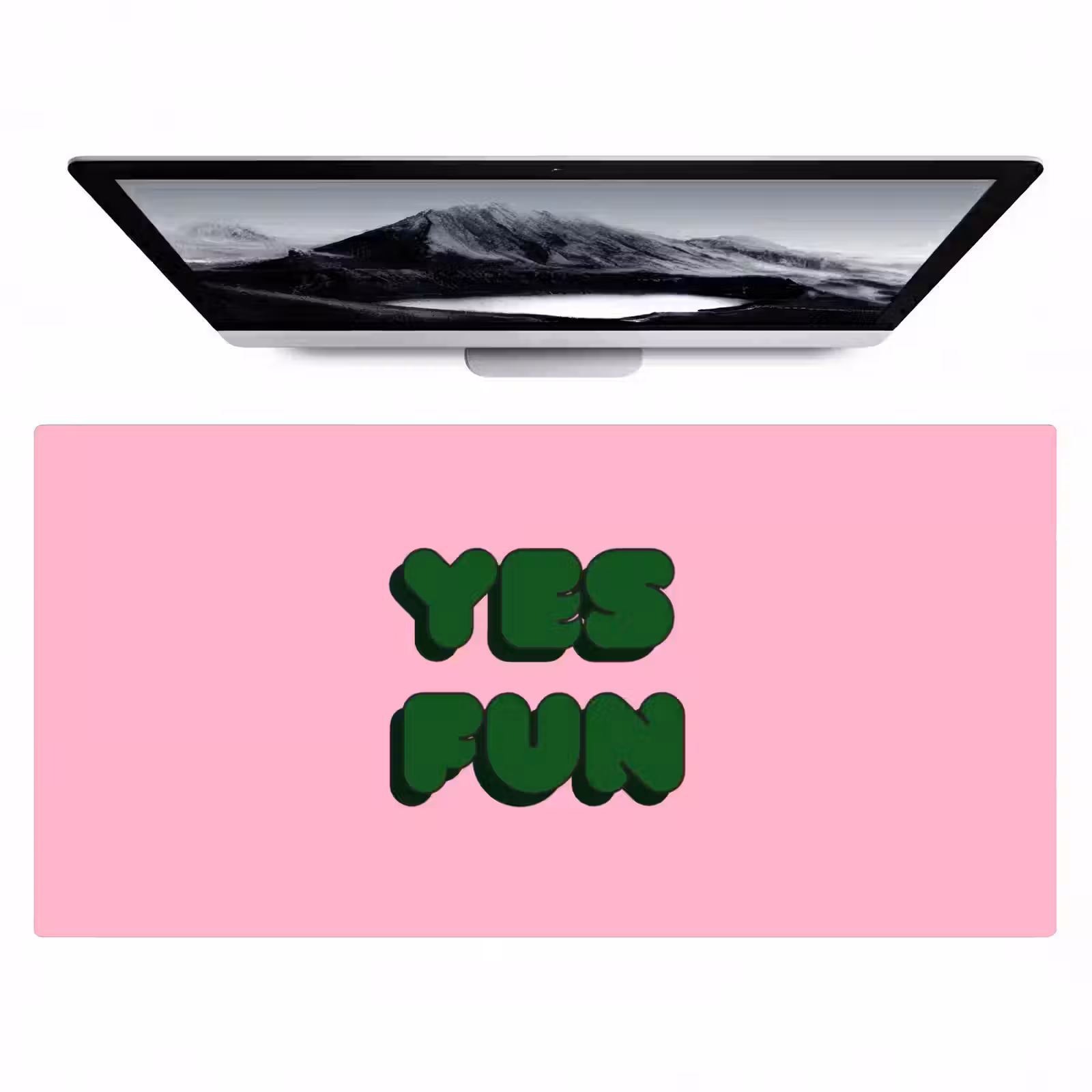 Bureau onderlegger - Yes fun - Groen - Roze — 1