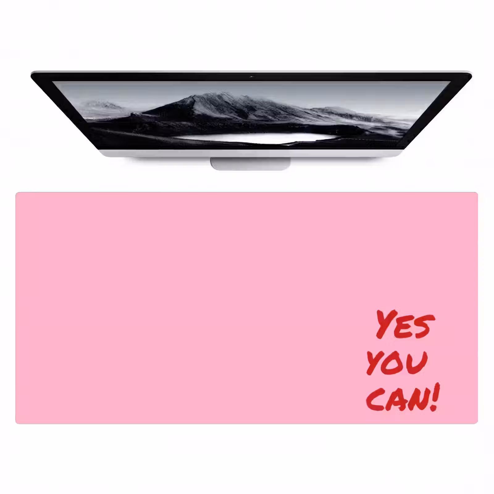 Bureau onderlegger - Yes you can do it - Rood - Roze — 1