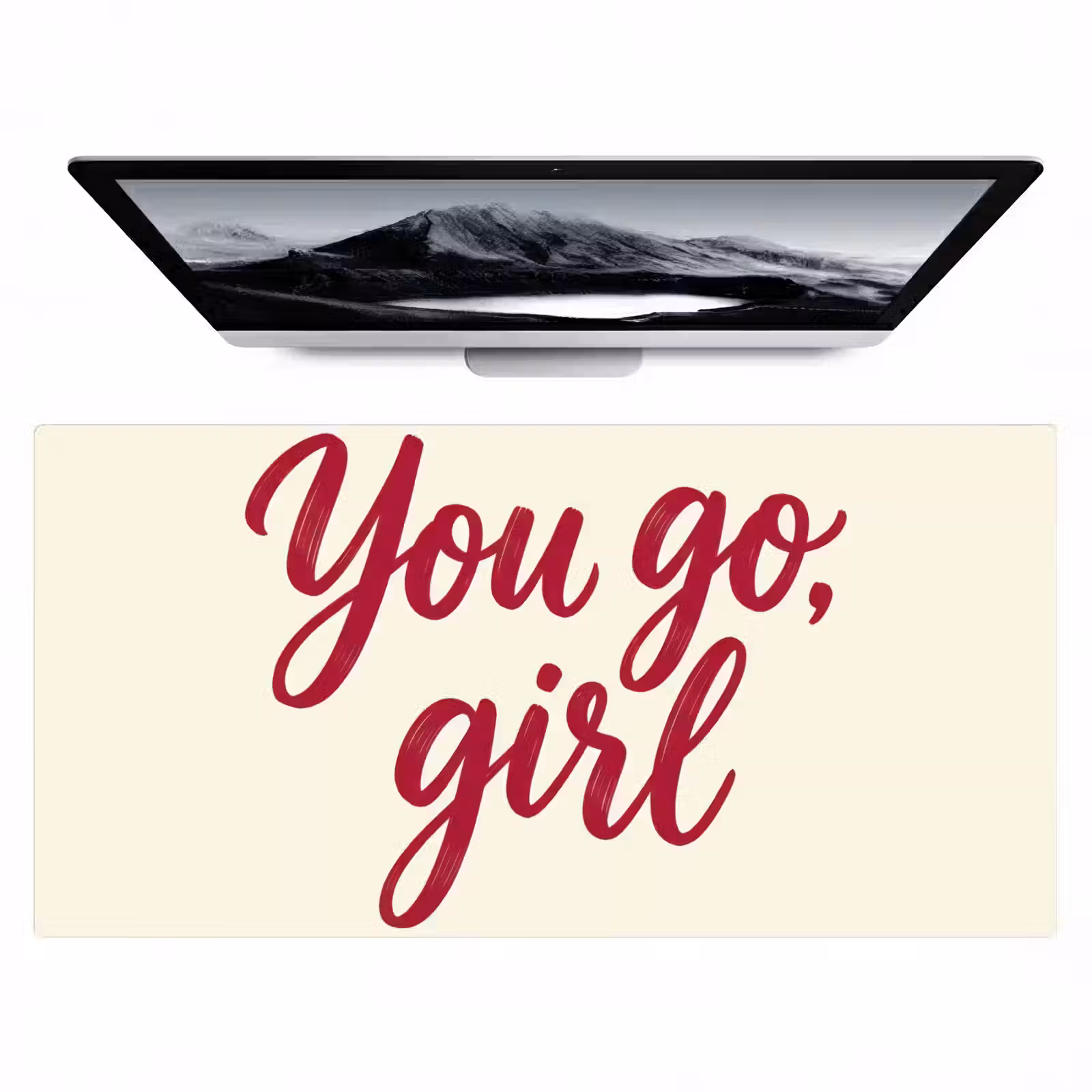 Bureau onderlegger - you go girl - Rood - Wit — 1